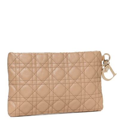 Christian Dior Coated Canvas Cannage Panarea Pouch Beige 2 of 9