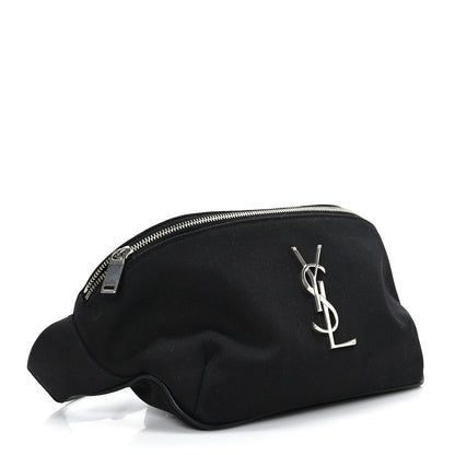 Saint Laurent Canvas Monogram Belt Bag Black 4 of 9