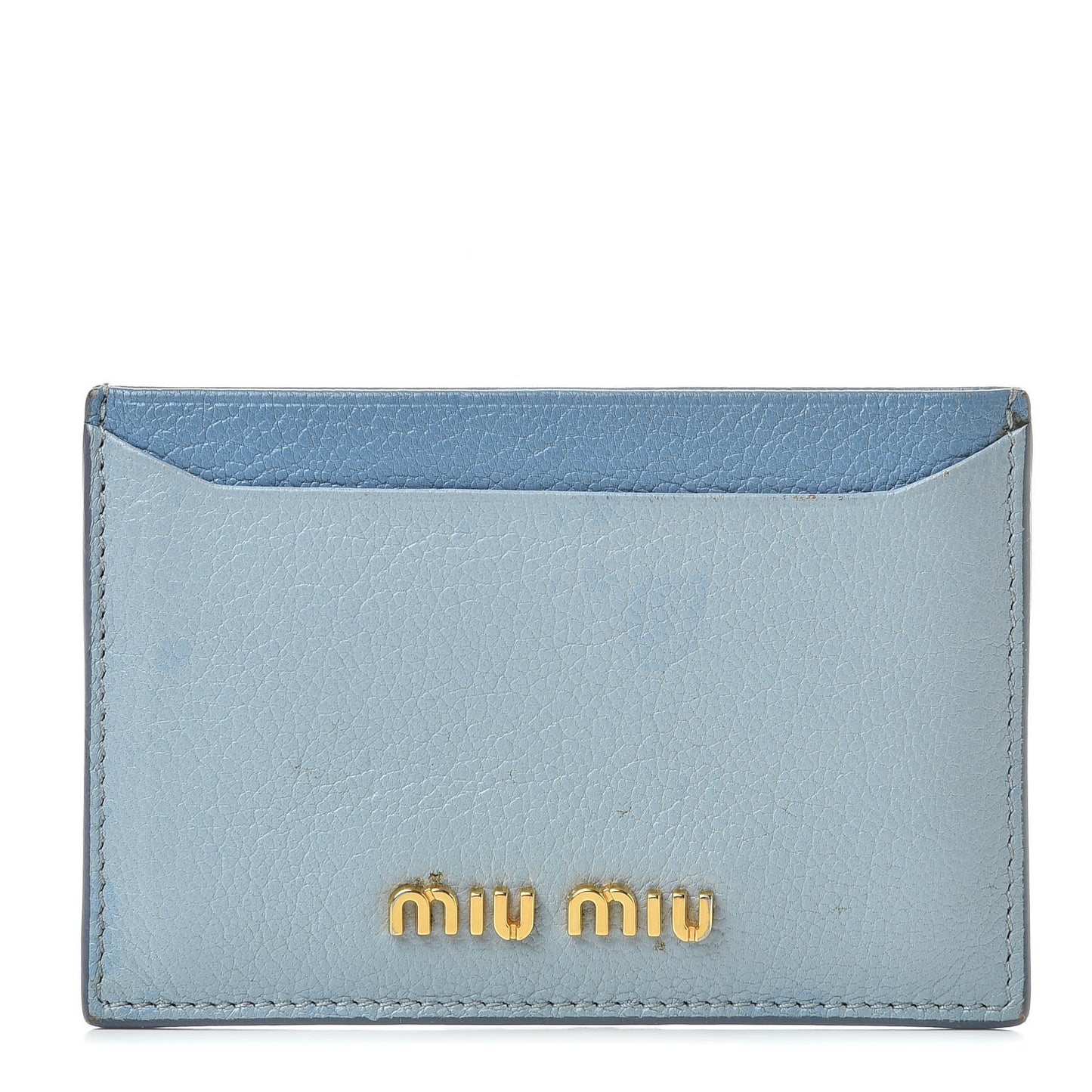 Goatskin Madras Bicolore Card Case Astrale Ciel