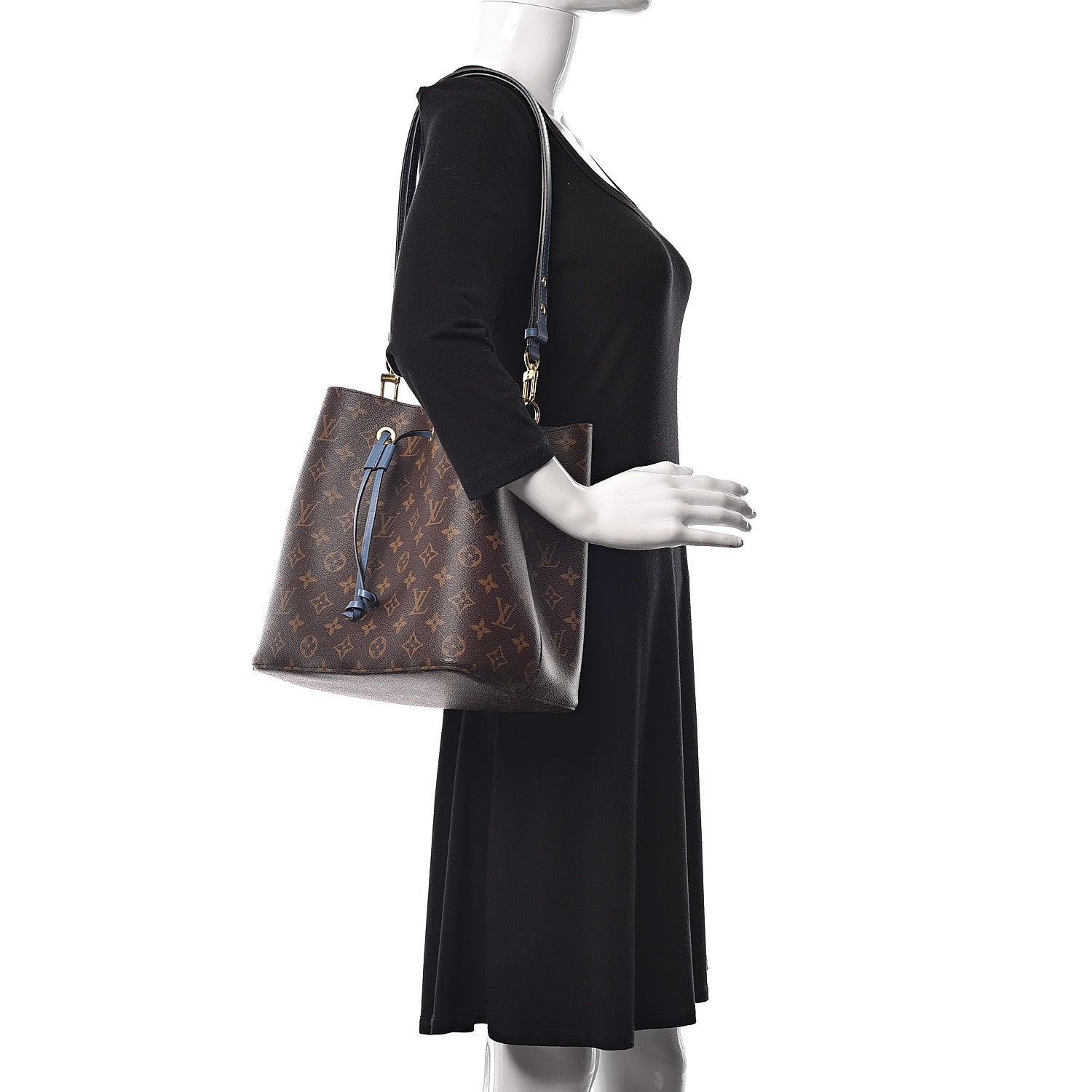 Louis Vuitton Monogram Neonoe MM Blue Jean 2 of 10