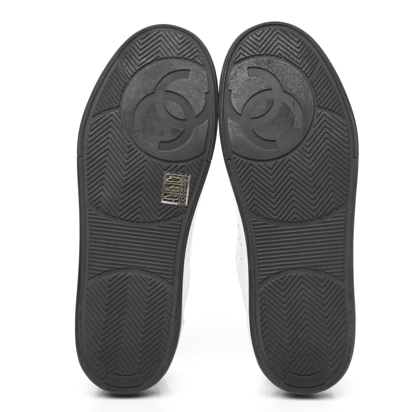 Calfskin Womens Logo Sneakers 40 Black White