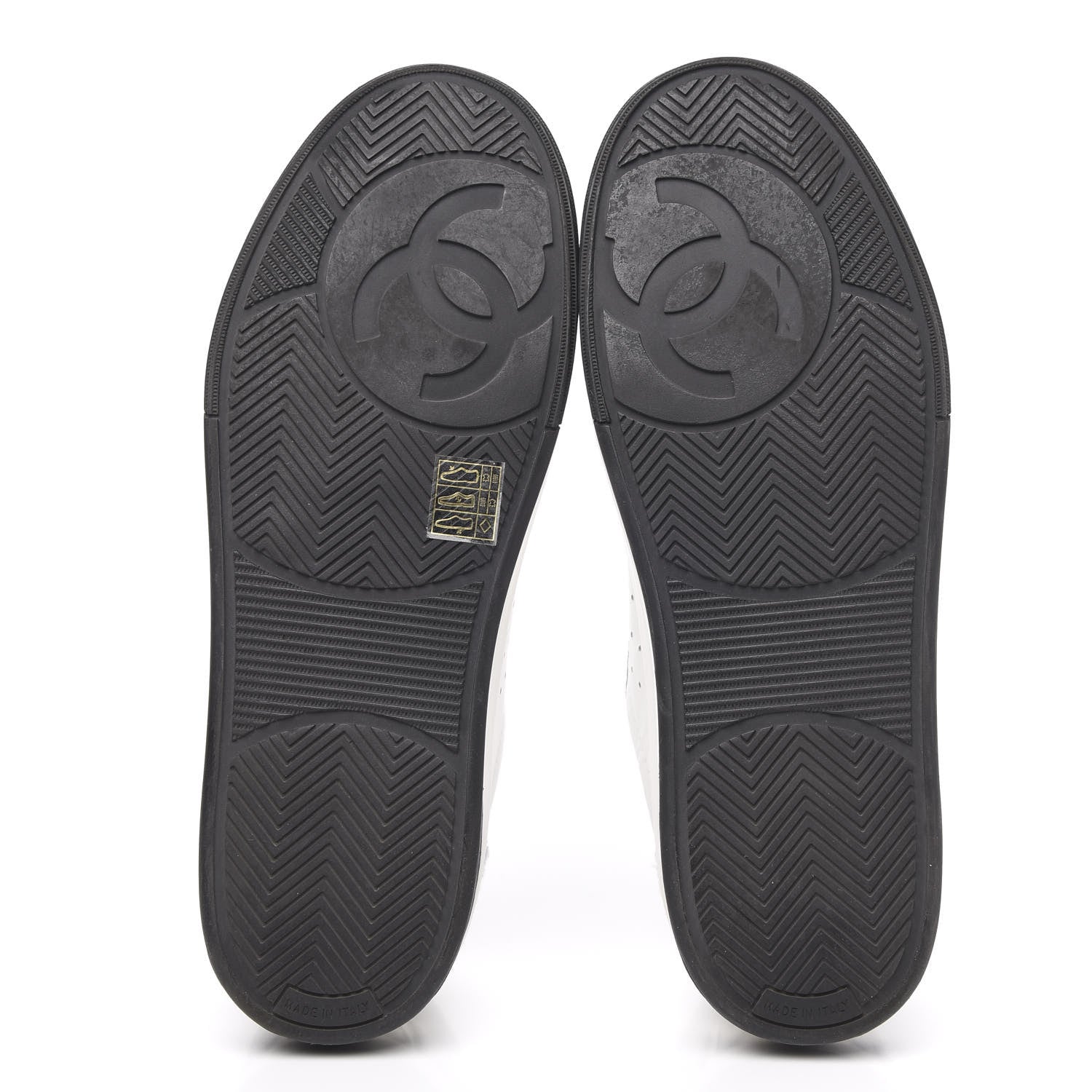 Chanel Calfskin Womens Logo Sneakers 40 Black White 5 of 8