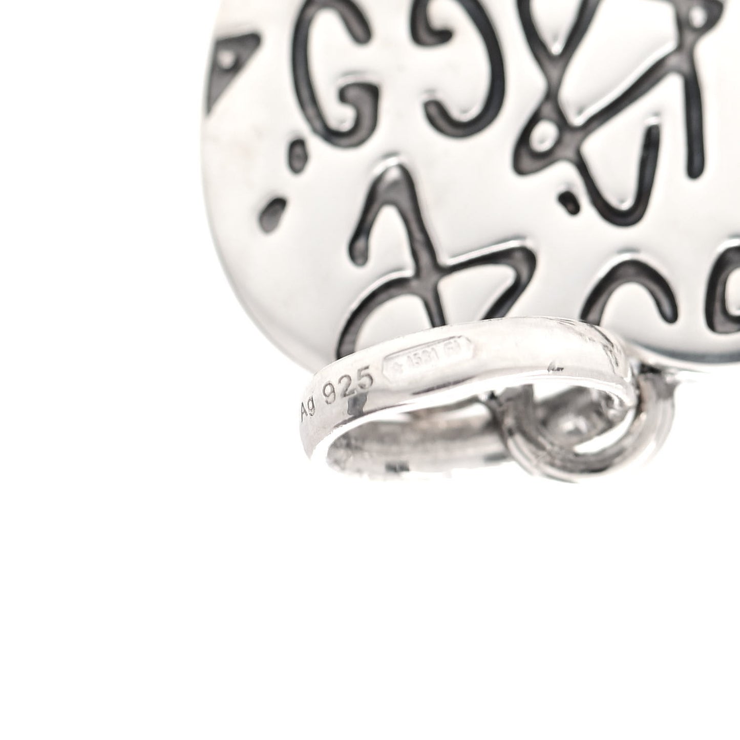Sterling Silver GucciGhost Hamlet Skull Heart Charm