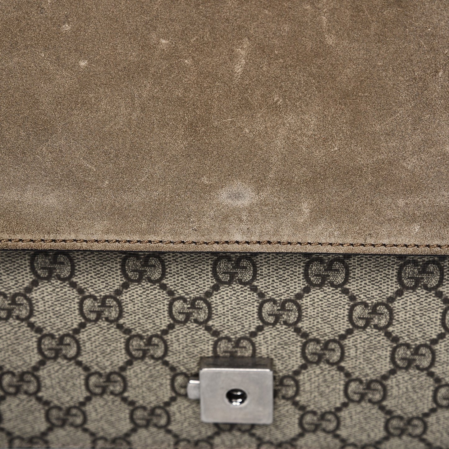 GG Supreme Monogram Medium Dionysus Shoulder Bag Taupe