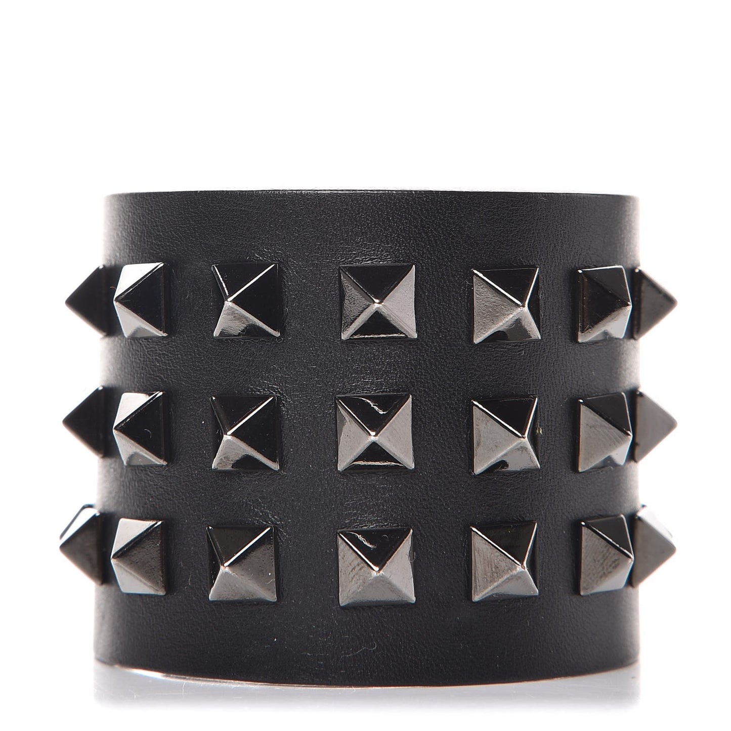 Vitello Rockstud Bracelet Black