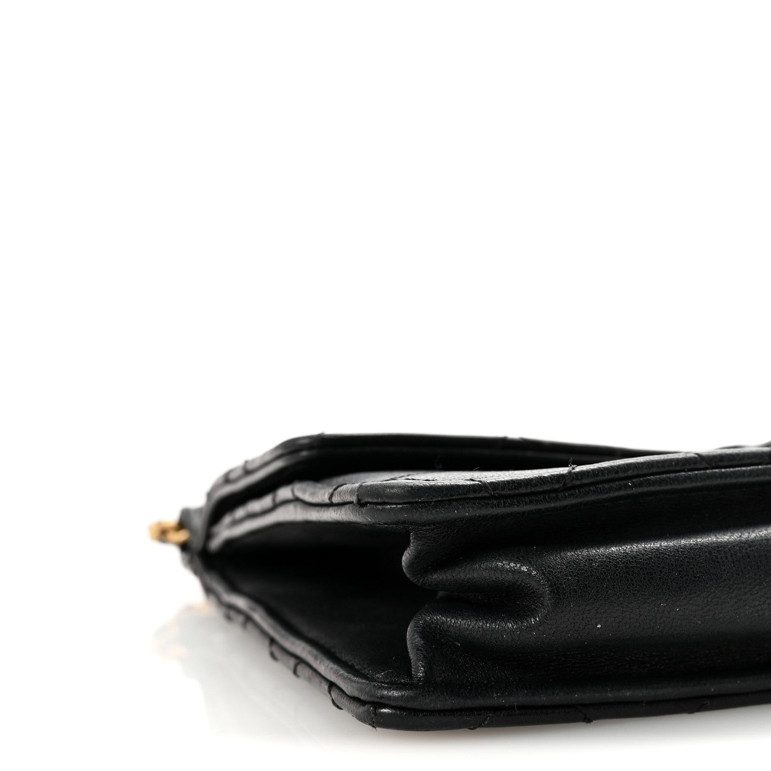 Chanel Goatskin Quilted Pearl Chain Flap Bag Black 9 of 10