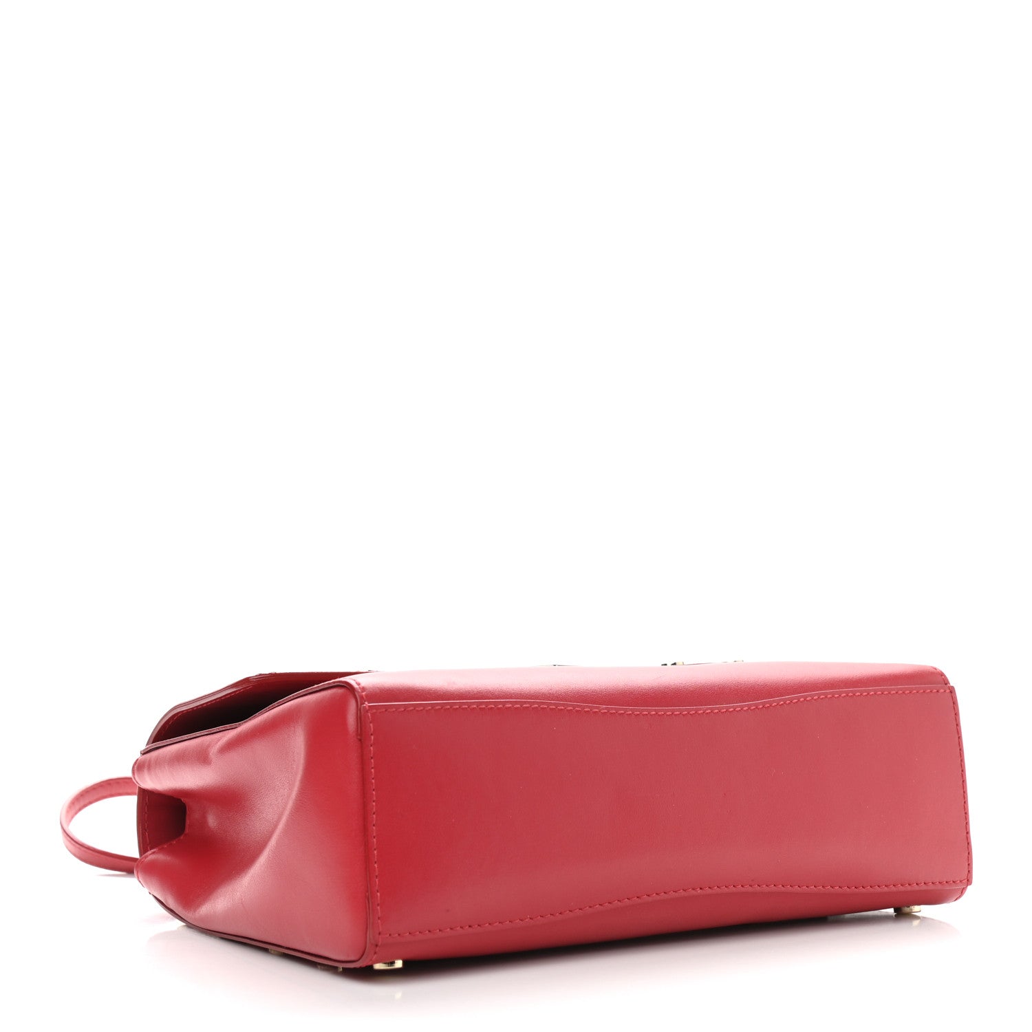 Jimmy Choo Smooth Calfskin Studded Lockett Shoulder Bag Red 4 of 8