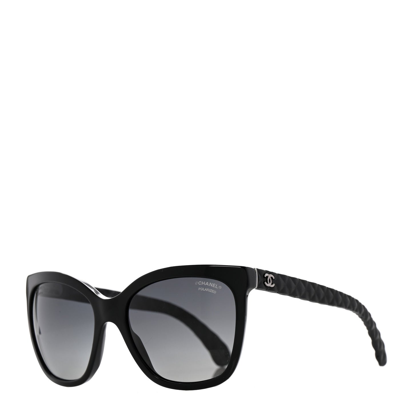 Acetate Quilted Polarized Butterfly CC Sunglasses 5288-Q Black