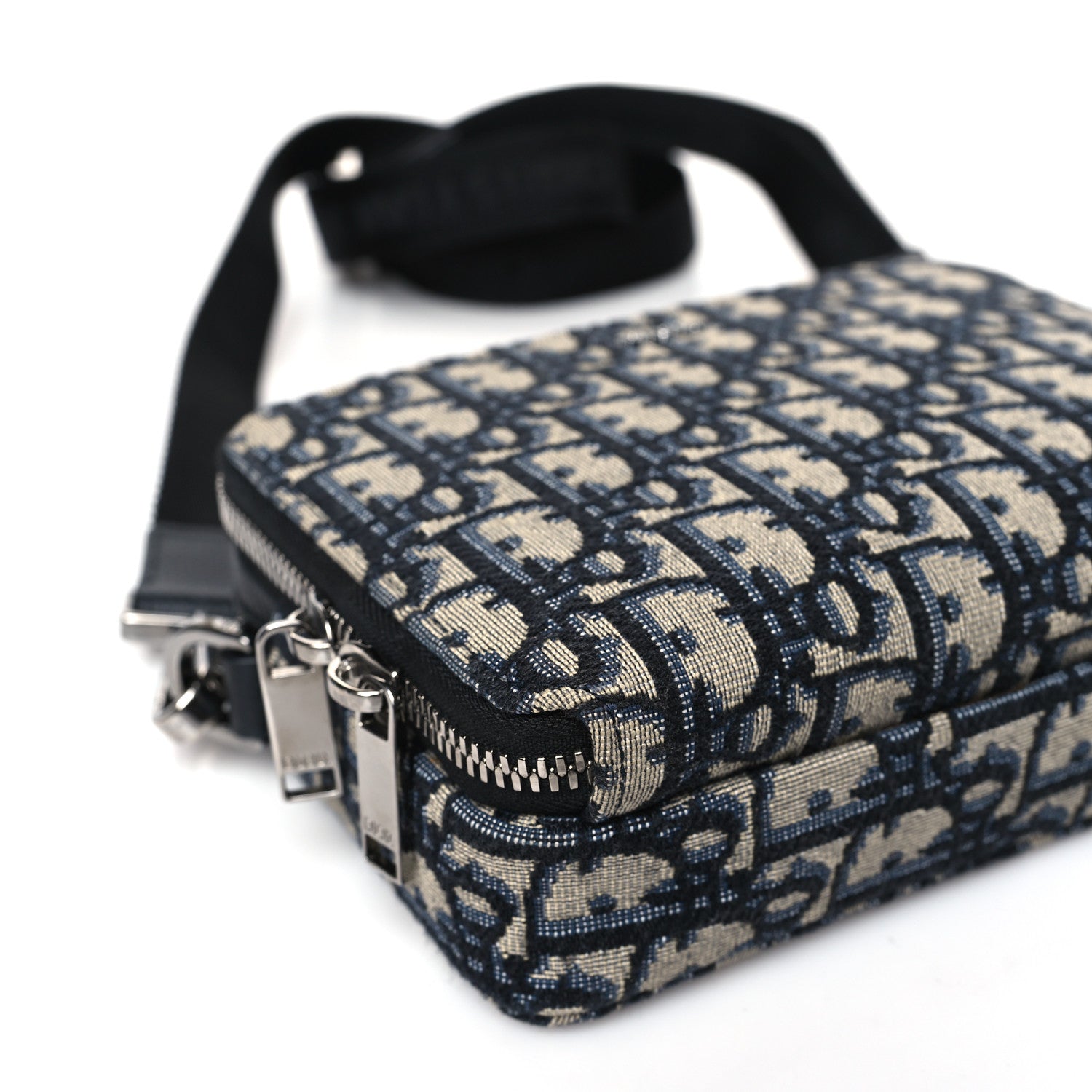 Christian Dior Oblique Pouch Navy Blue 9 of 10