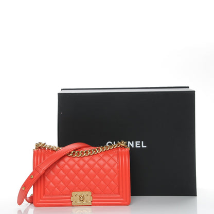 Chanel Calfskin Quilted Medium Boy Flap Red 8 of 8