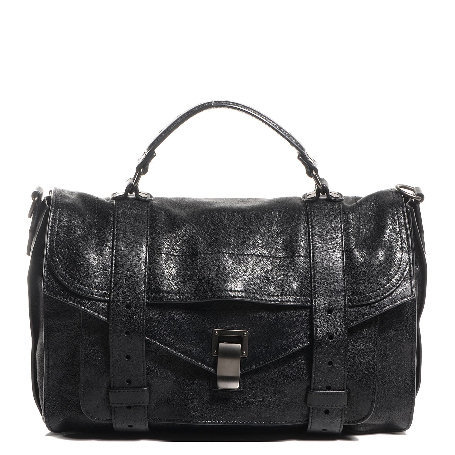 Proenza Schouler Lambskin PS1 Medium Satchel Black 1 of 13