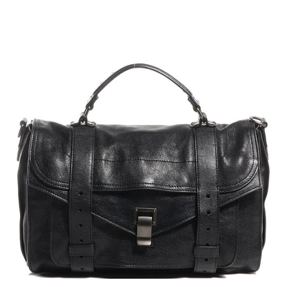 Proenza Schouler Lambskin PS1 Medium Satchel Black 1 of 13