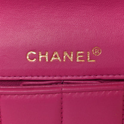 Chanel Lambskin East West Chocolate Bar Flap Pink 8 of 10