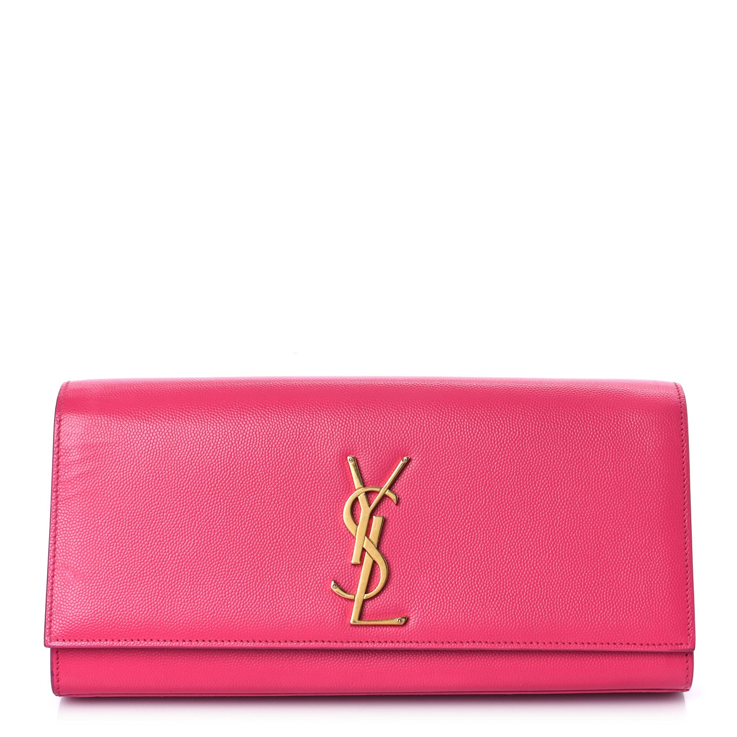 Saint Laurent Grain De Poudre Classic Monogram Cassandre Clutch Lipstick Fuchsia 1 of 9