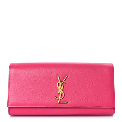 Saint Laurent Grain De Poudre Classic Monogram Cassandre Clutch Lipstick Fuchsia 1 of 9