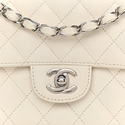 Chanel Caviar Quilted East West Flap White 8 of 18