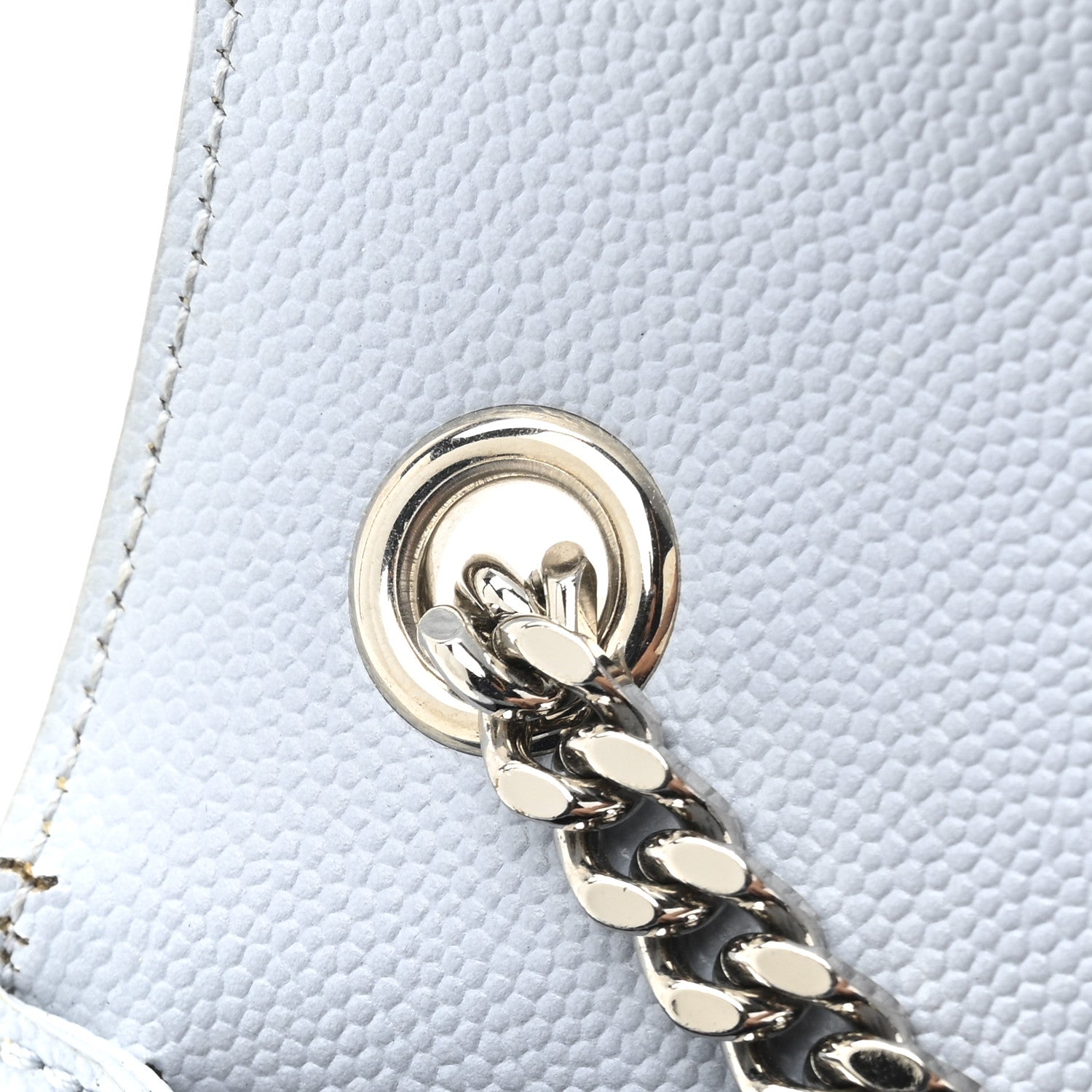 Saint Laurent Grain De Poudre Small Monogram Kate Satchel Sky Blue 14 of 19
