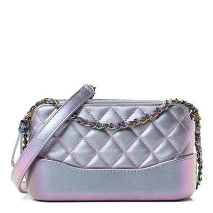 Chanel Iridescent Lambskin Calfskin Quilted Small Gabrielle Clutch With Chain Light Purple 1 of 16
