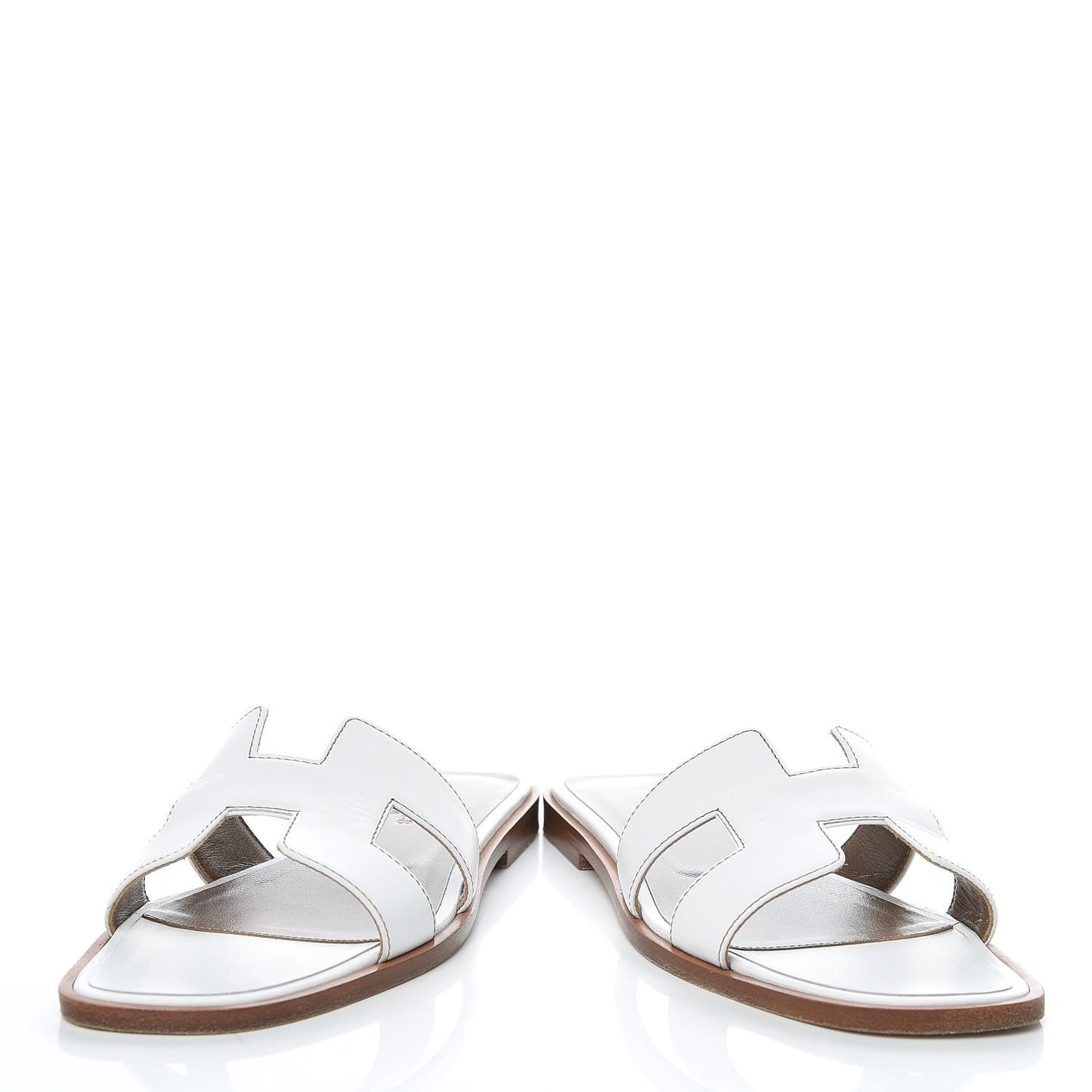 Box Calfskin Oran Sandals 34.5 White