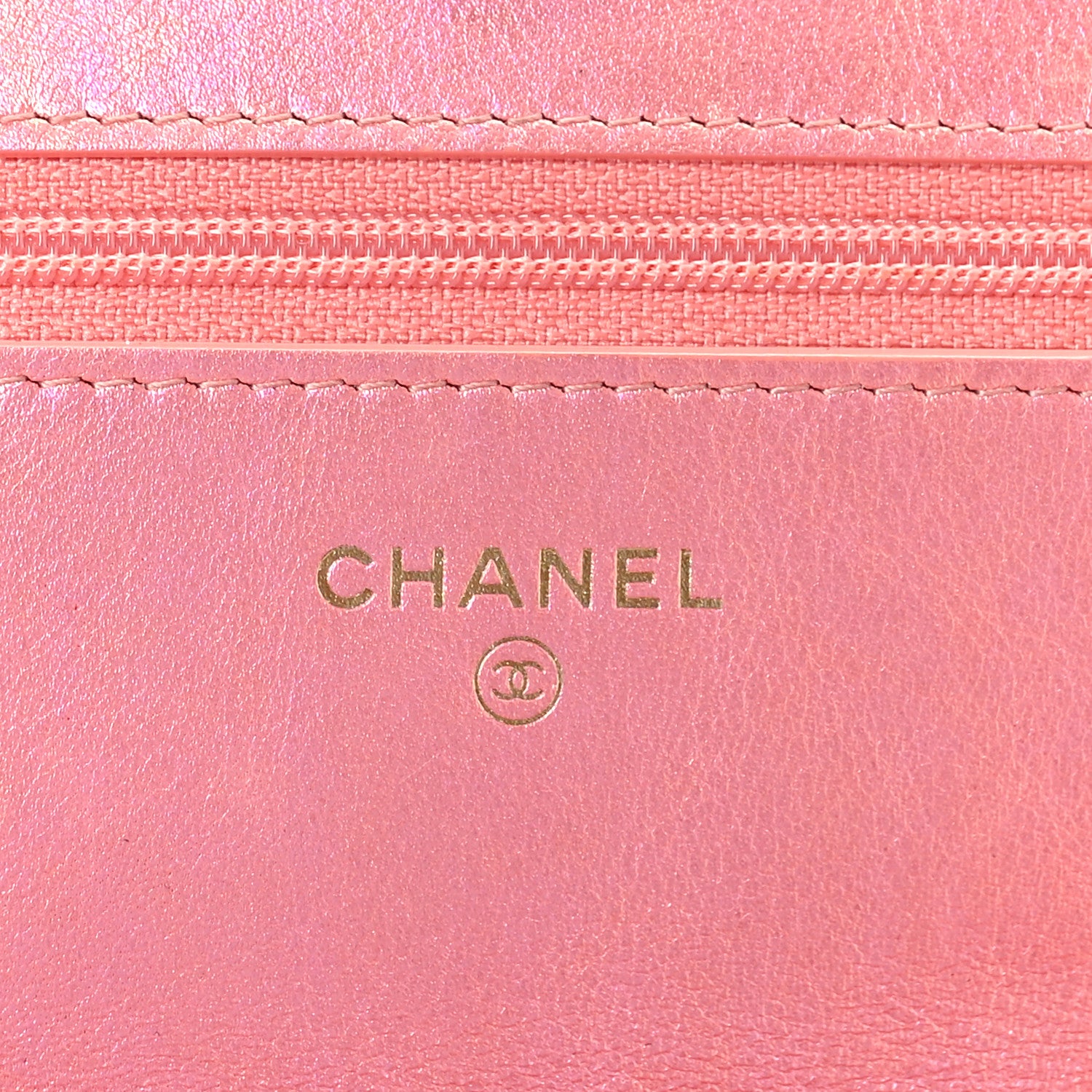 Chanel Iridescent Calfskin Quilted Chanel 19 Wallet On Chain WOC Pink 6 of 9