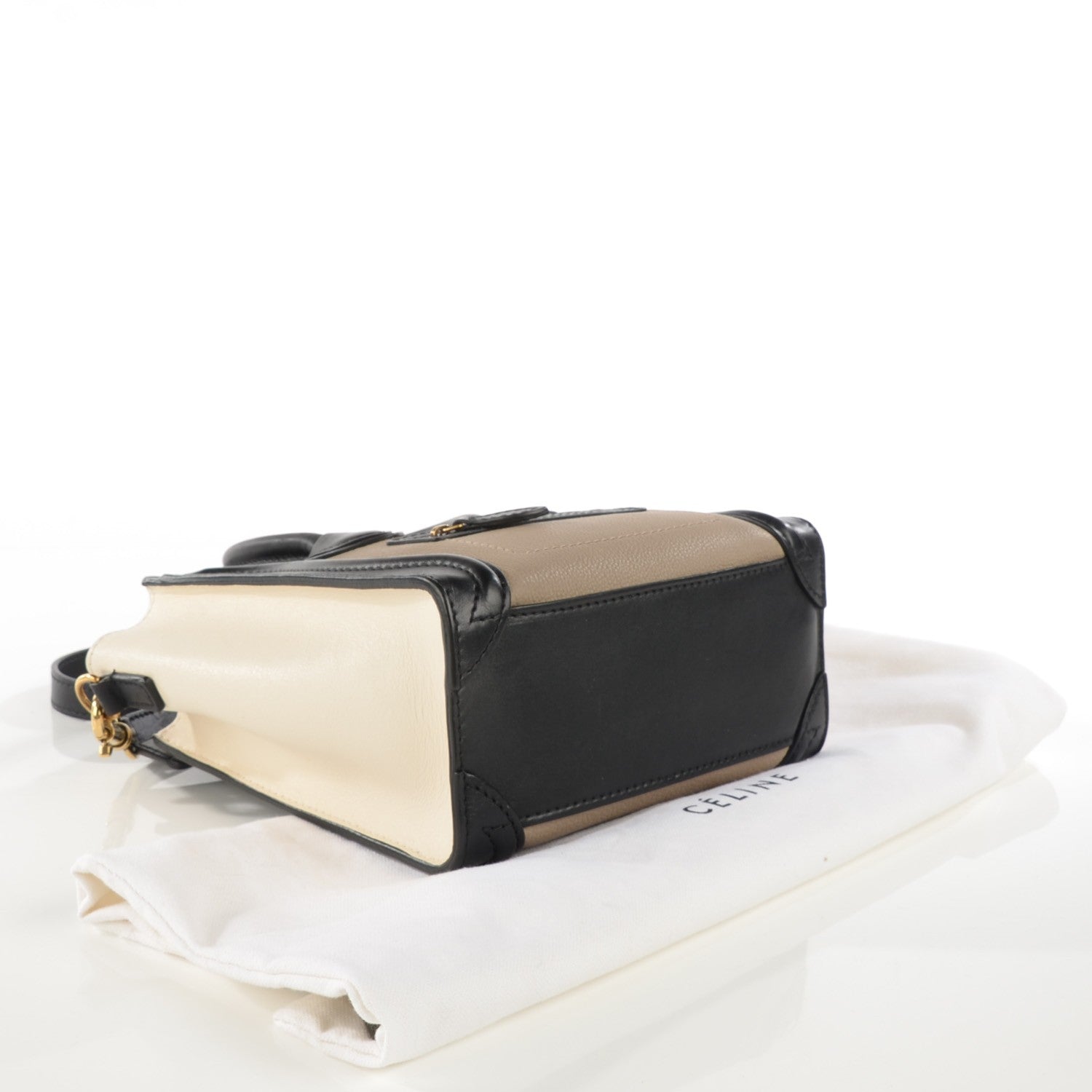 Celine Smooth Velluto Calfskin Nano Tri-Color Luggage Black 6 of 11