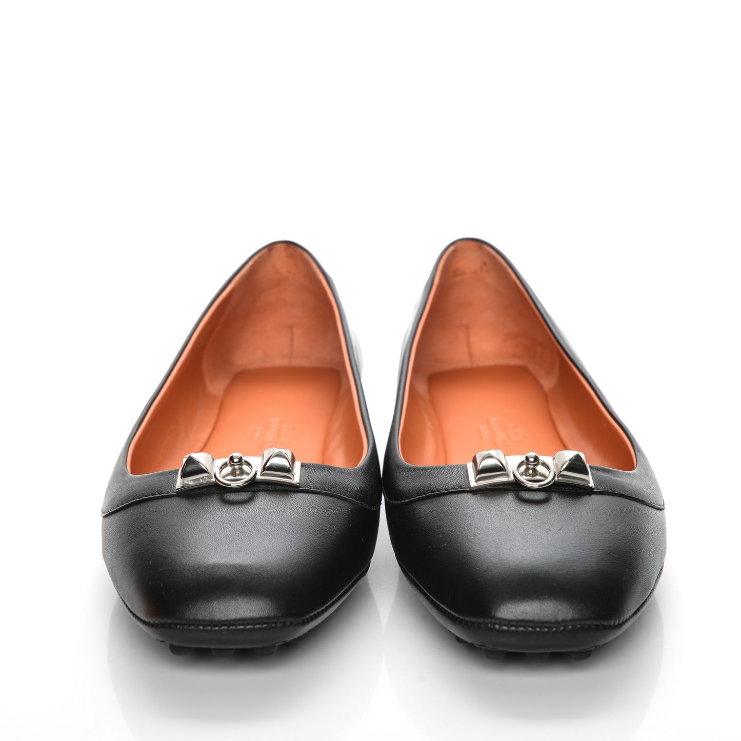 Calfskin Liberty Ballerina Flats 39 Black