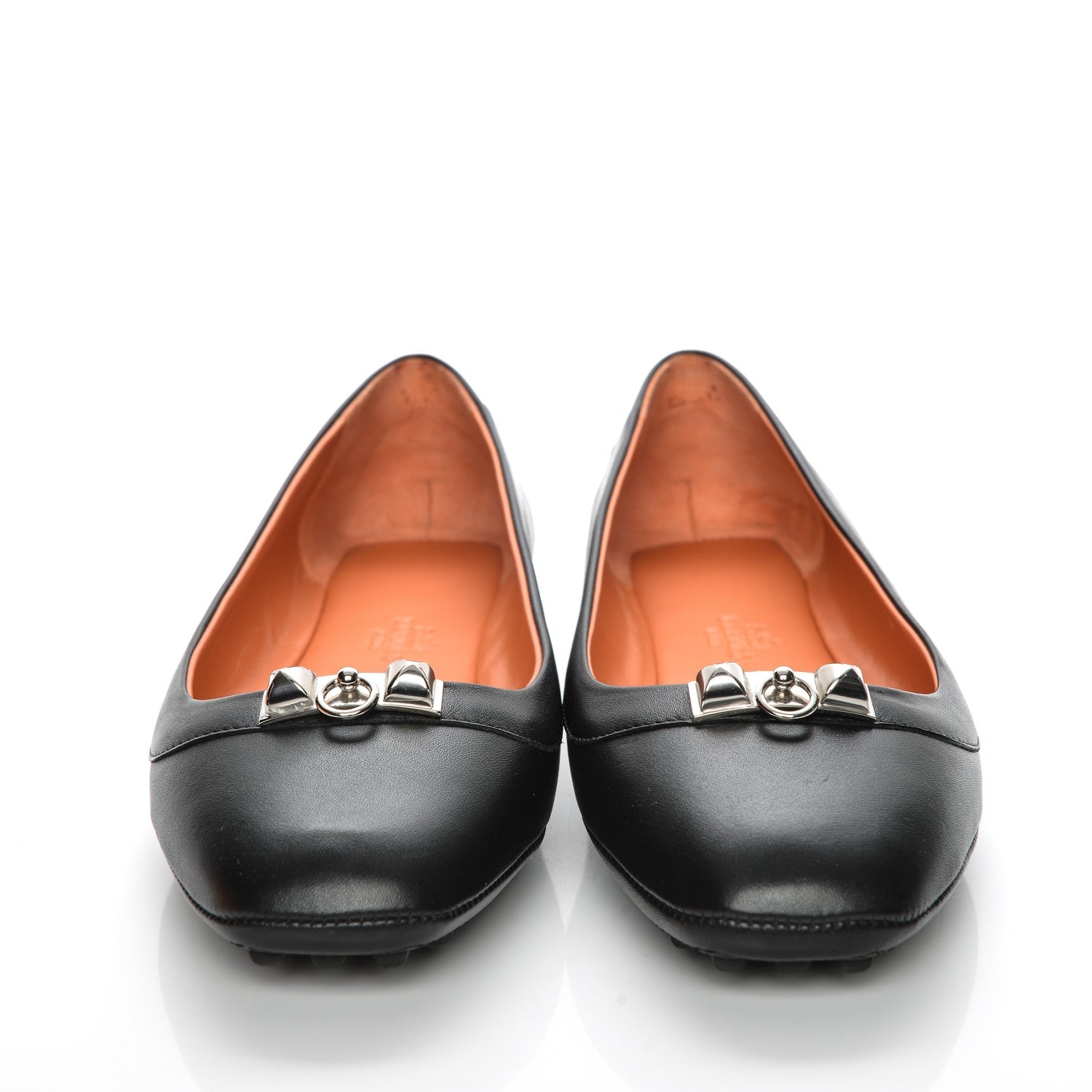 Hermes Calfskin Liberty Ballerina Flats 39 Black 2 of 10