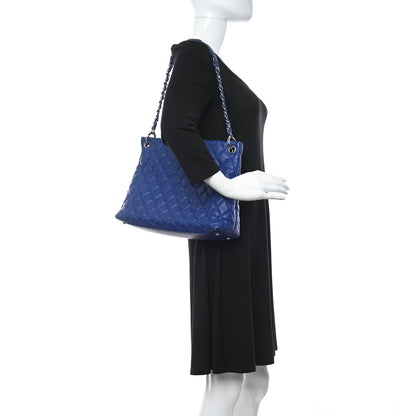 Chanel Caviar Quilted Easy Zip Tote Cobalt Blue 2 of 10