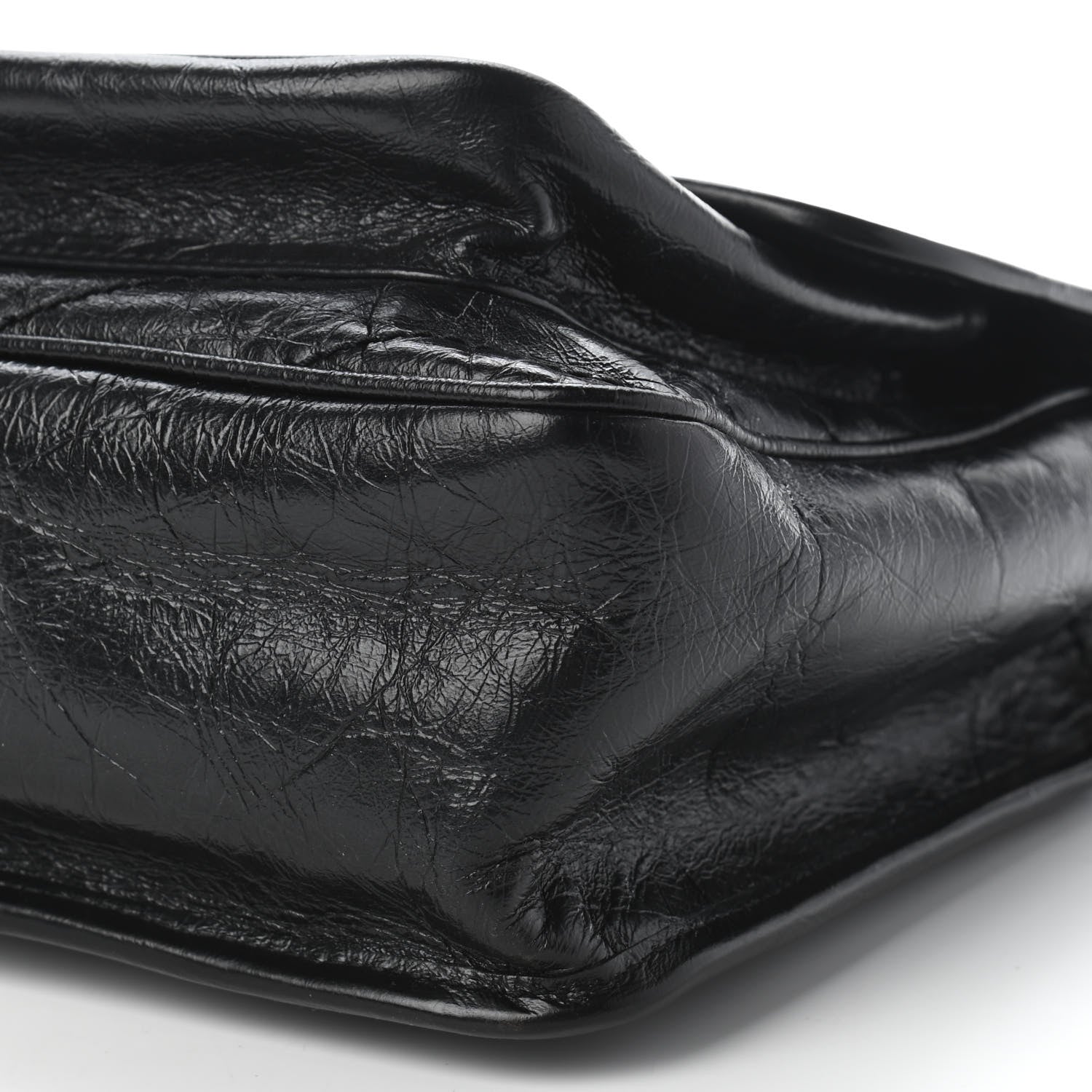 Saint Laurent Crinkled Calfskin Matelasse Monogram Medium Niki Chain Satchel Black 8 of 8