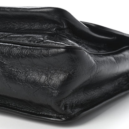 Saint Laurent Crinkled Calfskin Matelasse Monogram Medium Niki Chain Satchel Black 8 of 8
