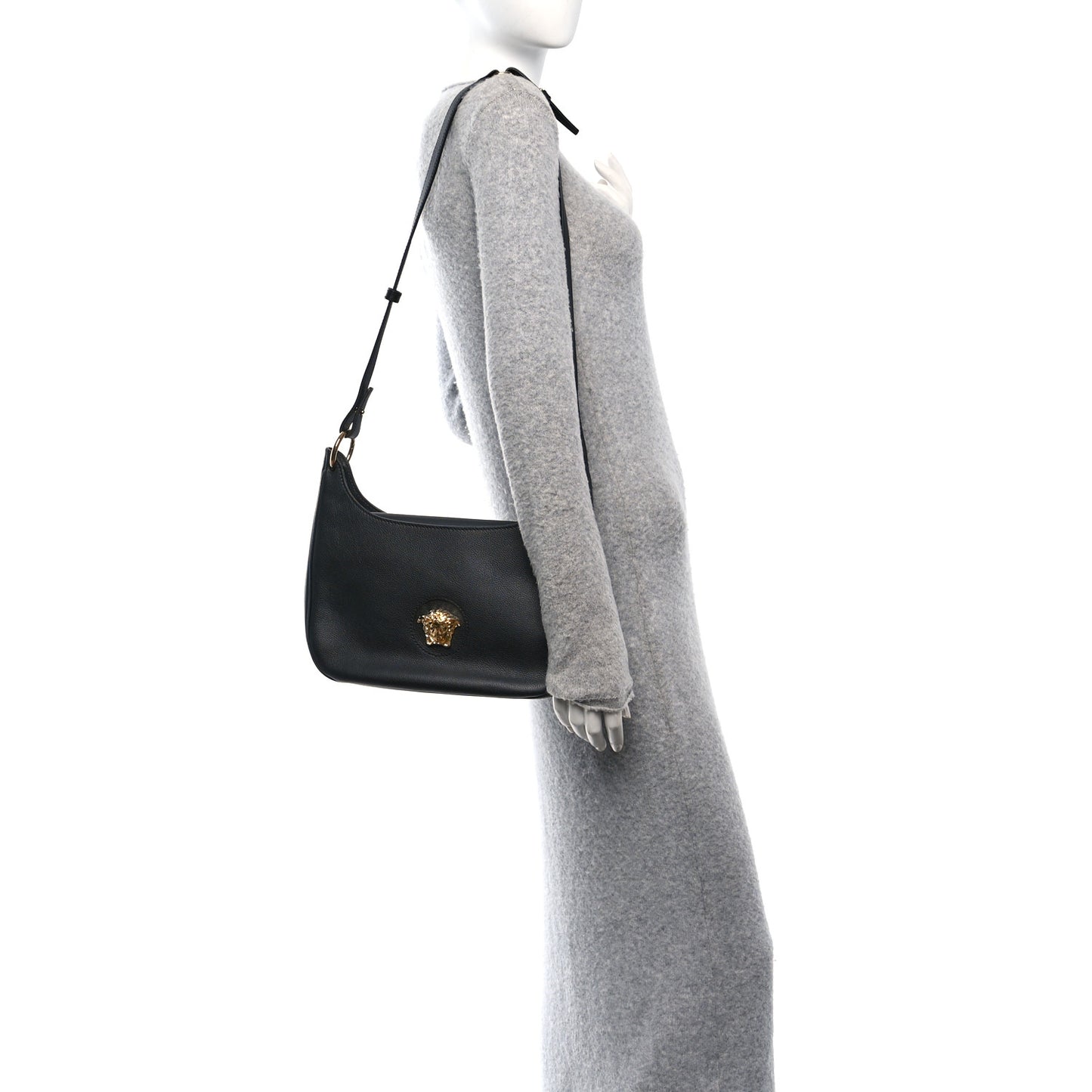Calfskin La Medusa Medium Hobo Black