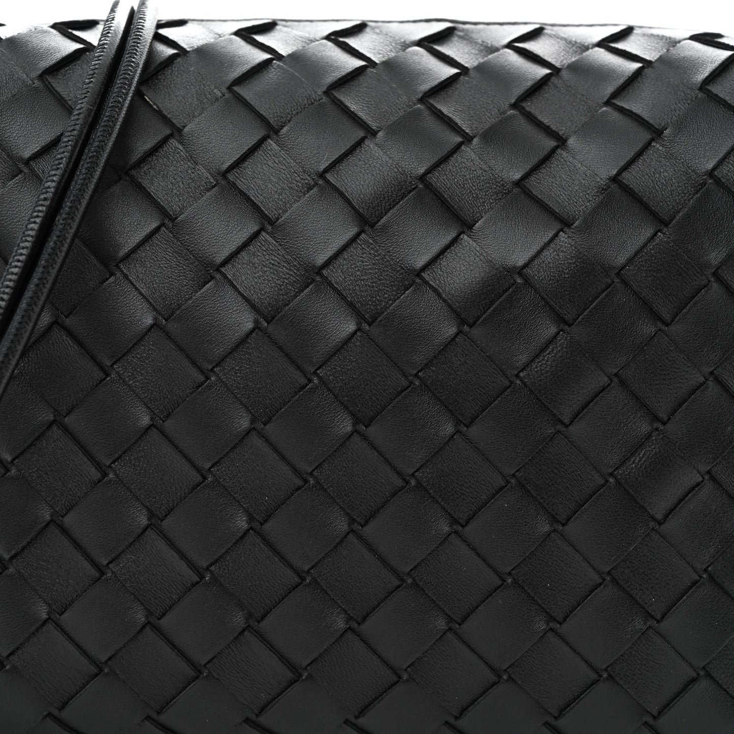 Nappa Intrecciato Small Loop Camera Bag Black