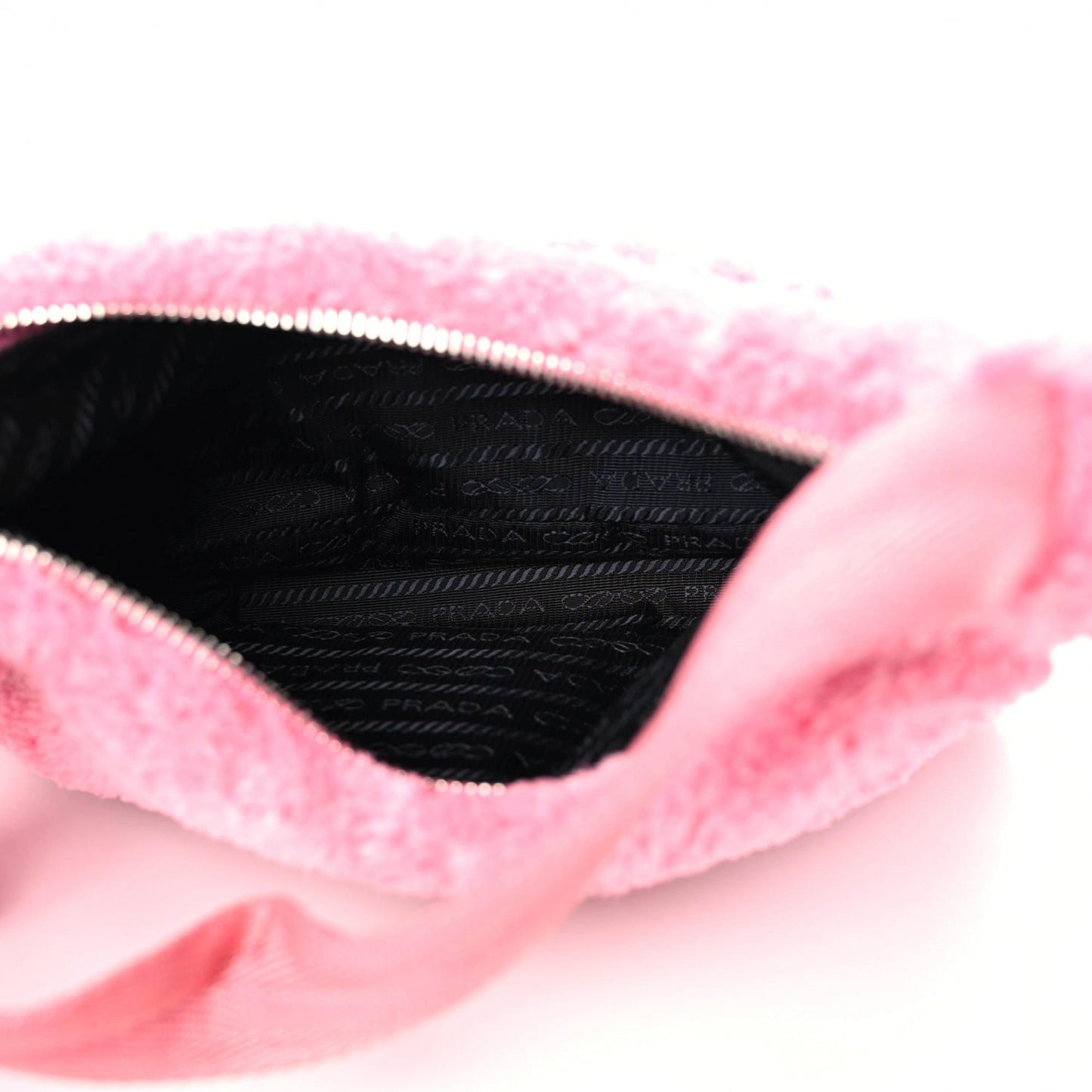 Terry Cloth Mini Re-Edition 2000 Bag Petalo Black