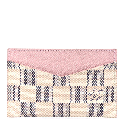Louis Vuitton Damier Azur Daily Card Holder Rose Ballerine 1 of 7
