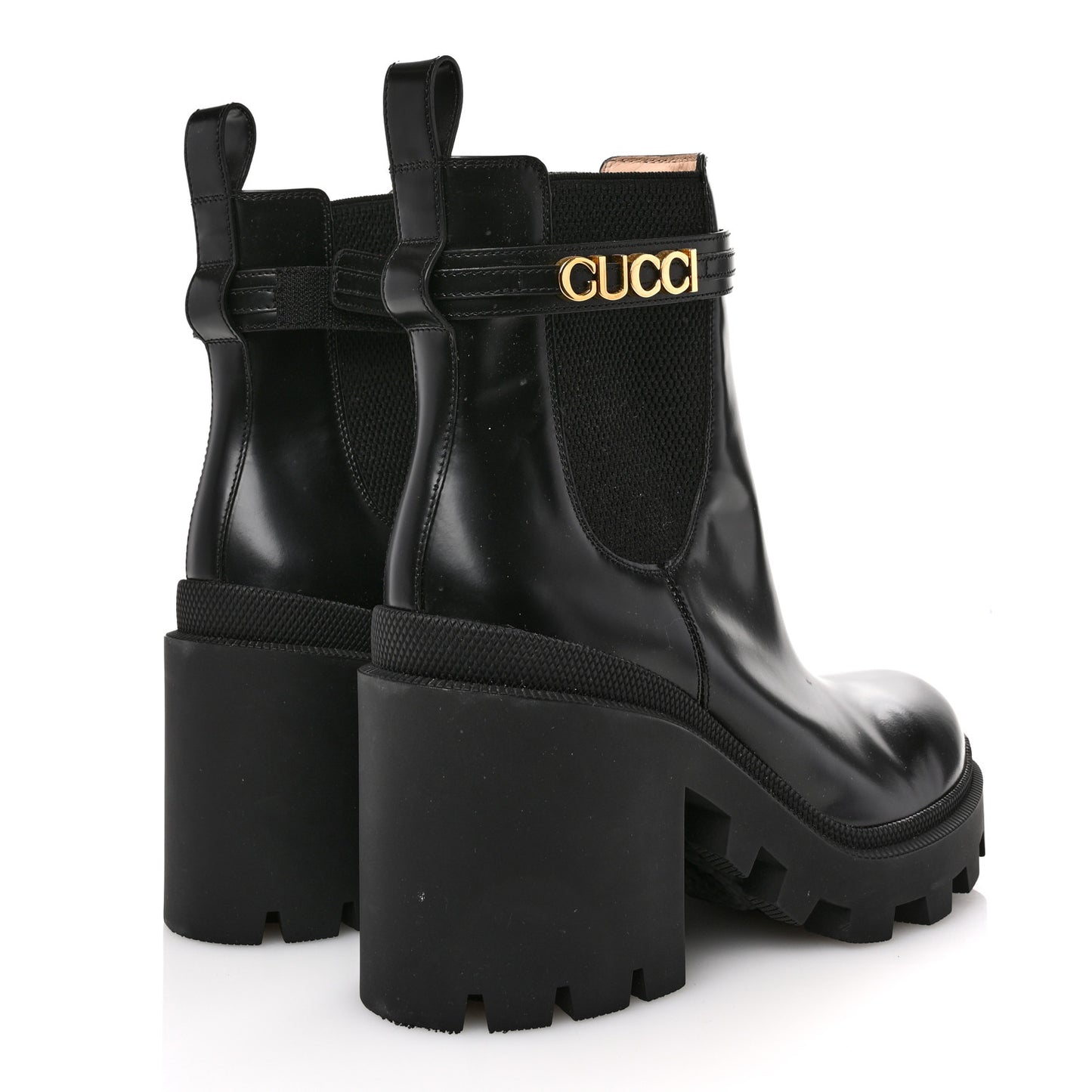 Magnum Calfskin Logo Ankle Boots 40 Black