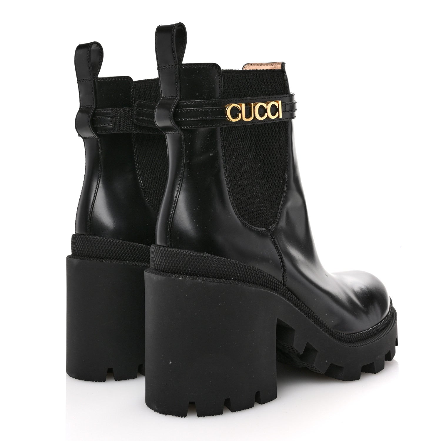 Gucci Magnum Calfskin Logo Ankle Boots 40 Black 5 of 11