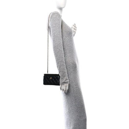 Chanel Lambskin Quilted Pearl Crush Small Vanity Case With Chain Black 2 of 13