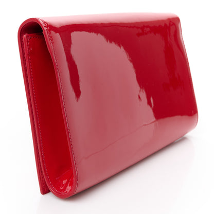 Saint Laurent Patent Monogram Large Belle De Jour Clutch Red 3 of 7
