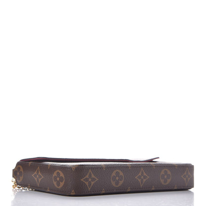 Louis Vuitton Monogram Pochette Felicie Chain Wallet Fuchsia 4 of 11