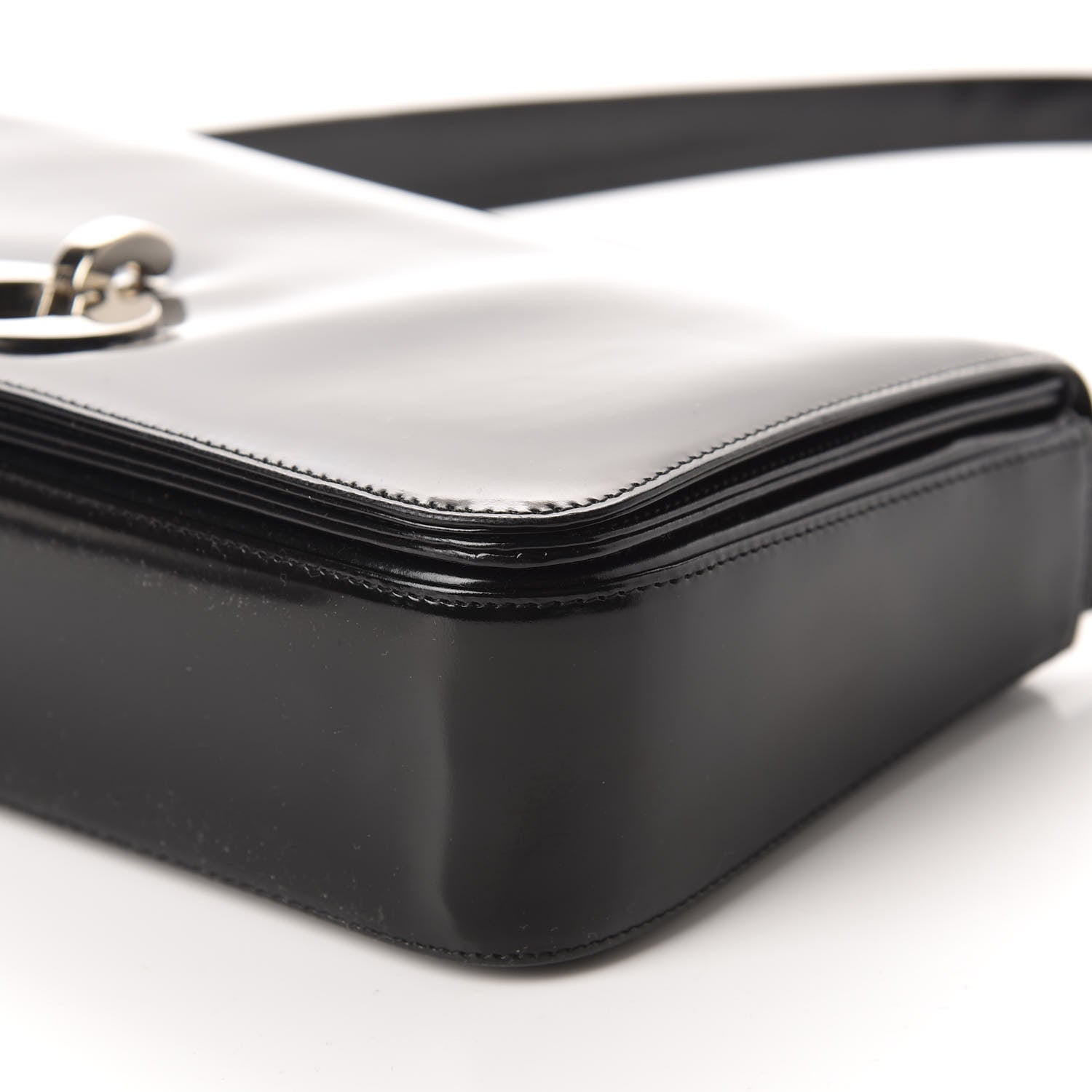 Christian Dior Glazed Calfskin Shoulder Bag Black 7 of 10