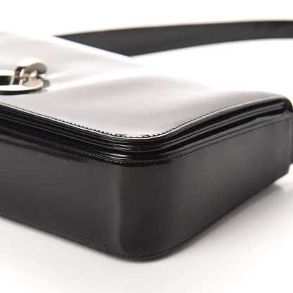 Christian Dior Glazed Calfskin Shoulder Bag Black 7 of 10