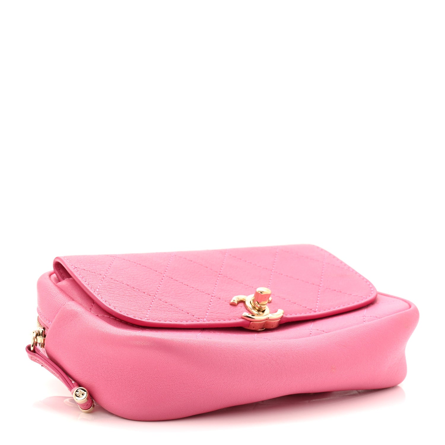 Chanel Goatksin Quilted Casual Trip Waist Bag Pink 4 of 11