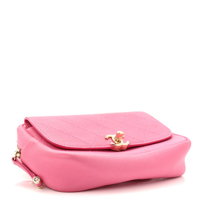 Chanel Goatksin Quilted Casual Trip Waist Bag Pink 4 of 11
