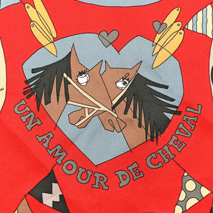Hermes Silk Vintage Un Amour de Cheval Scarf 65 5 of 6