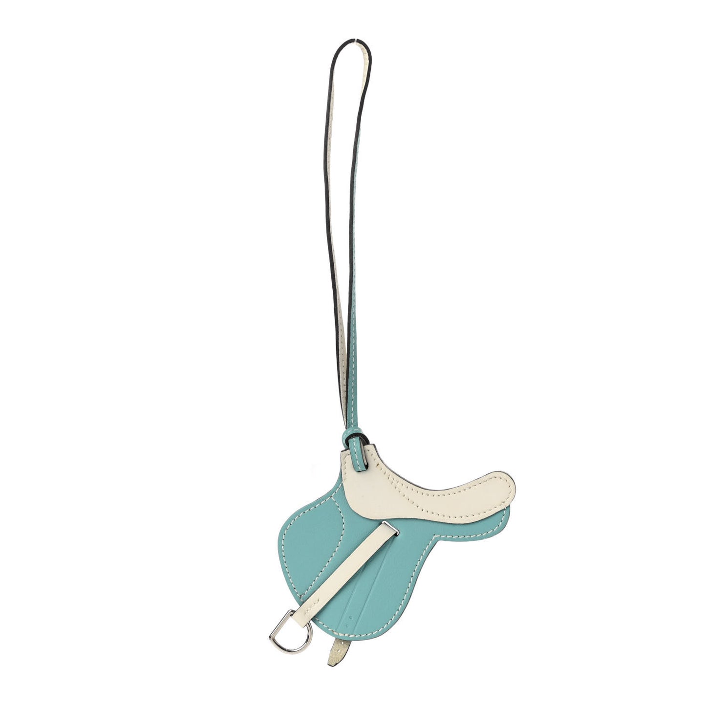 Swift Paddock Selle Horse Saddle Bag Charm Bleu Atoll White