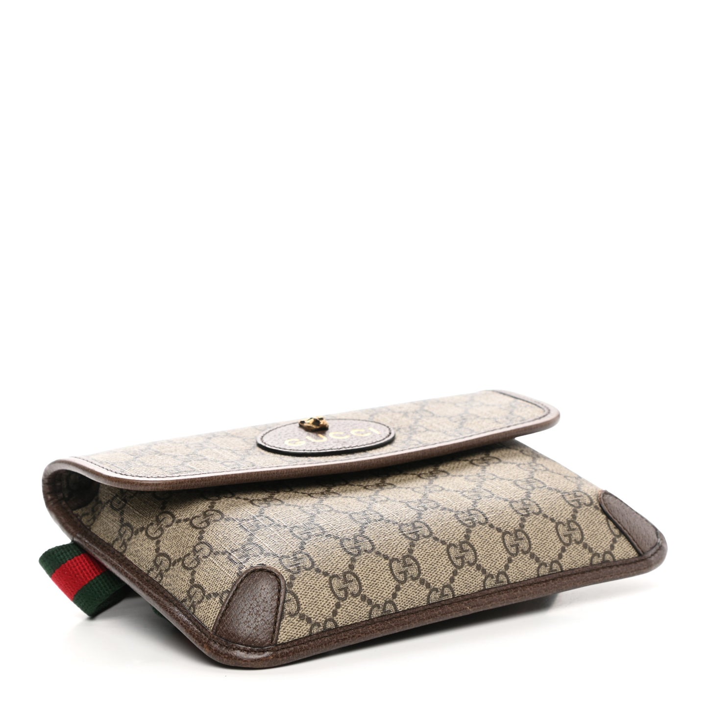 GG Supreme Monogram Neo Vintage Web Belt Bag Brown