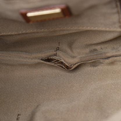 Fendi Vitello Bottalato FF Embossed Small Chef Shoulder Bag Ruggine 13 of 15