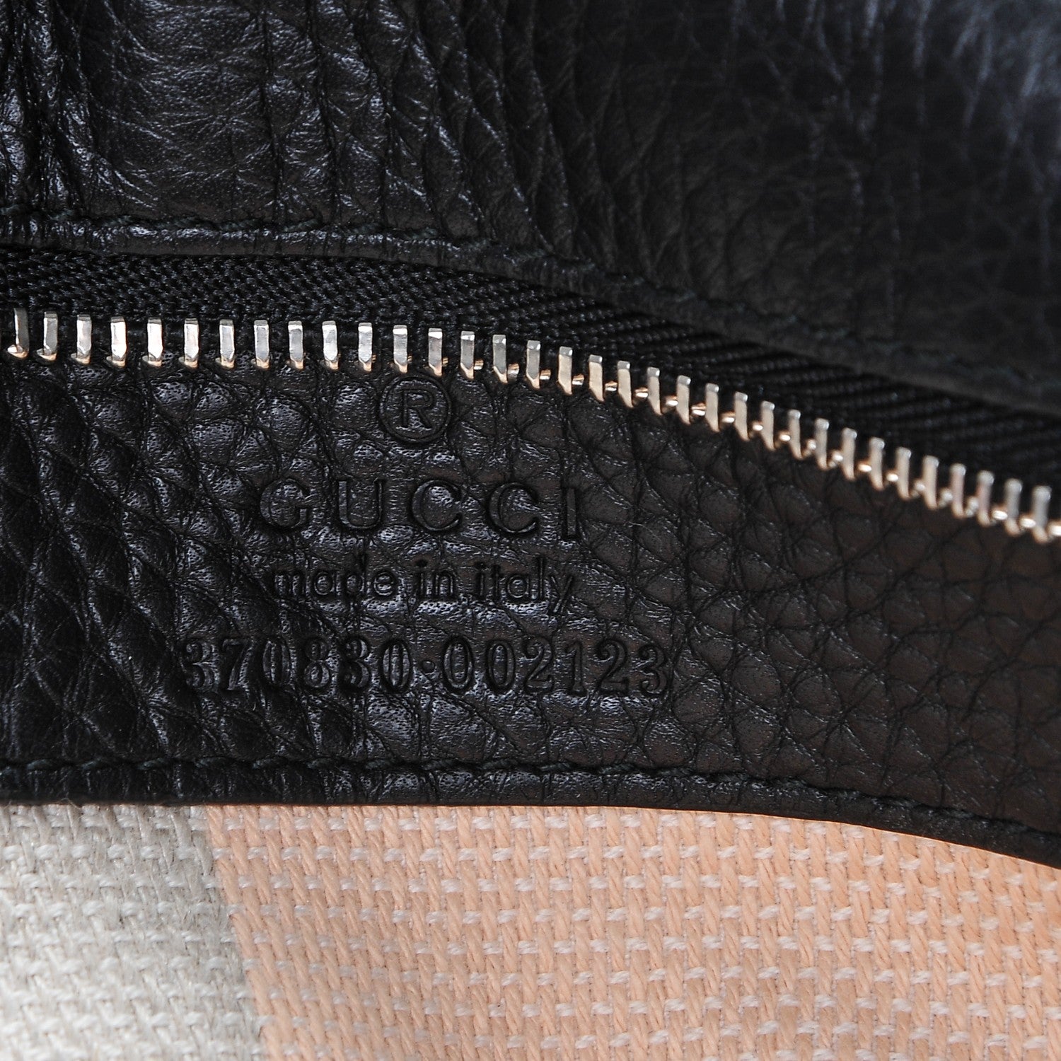 Gucci Pebbled Calfskin Large Bamboo Daily Top Handle Bag Black 6 of 6