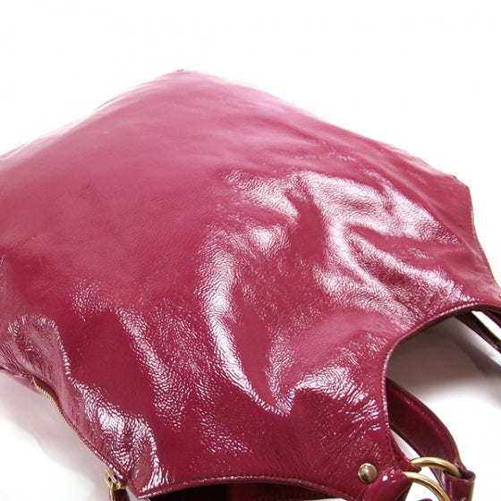 Saint Laurent Patent Tribute Tote Red 6 of 14