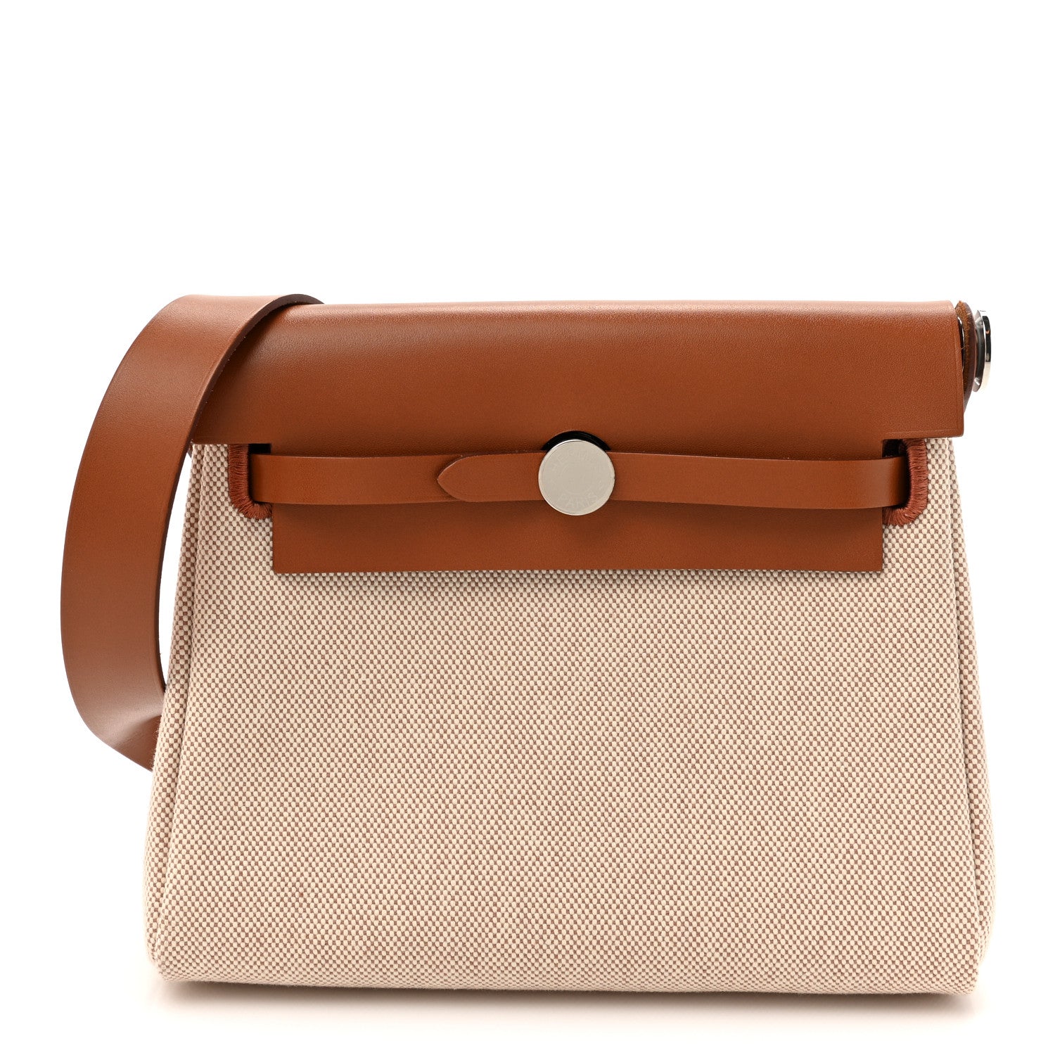 Hermes Military Toile Vache Hunter Herbag Zip Retourne 20 Ecru Beige Fauve 1 of 10